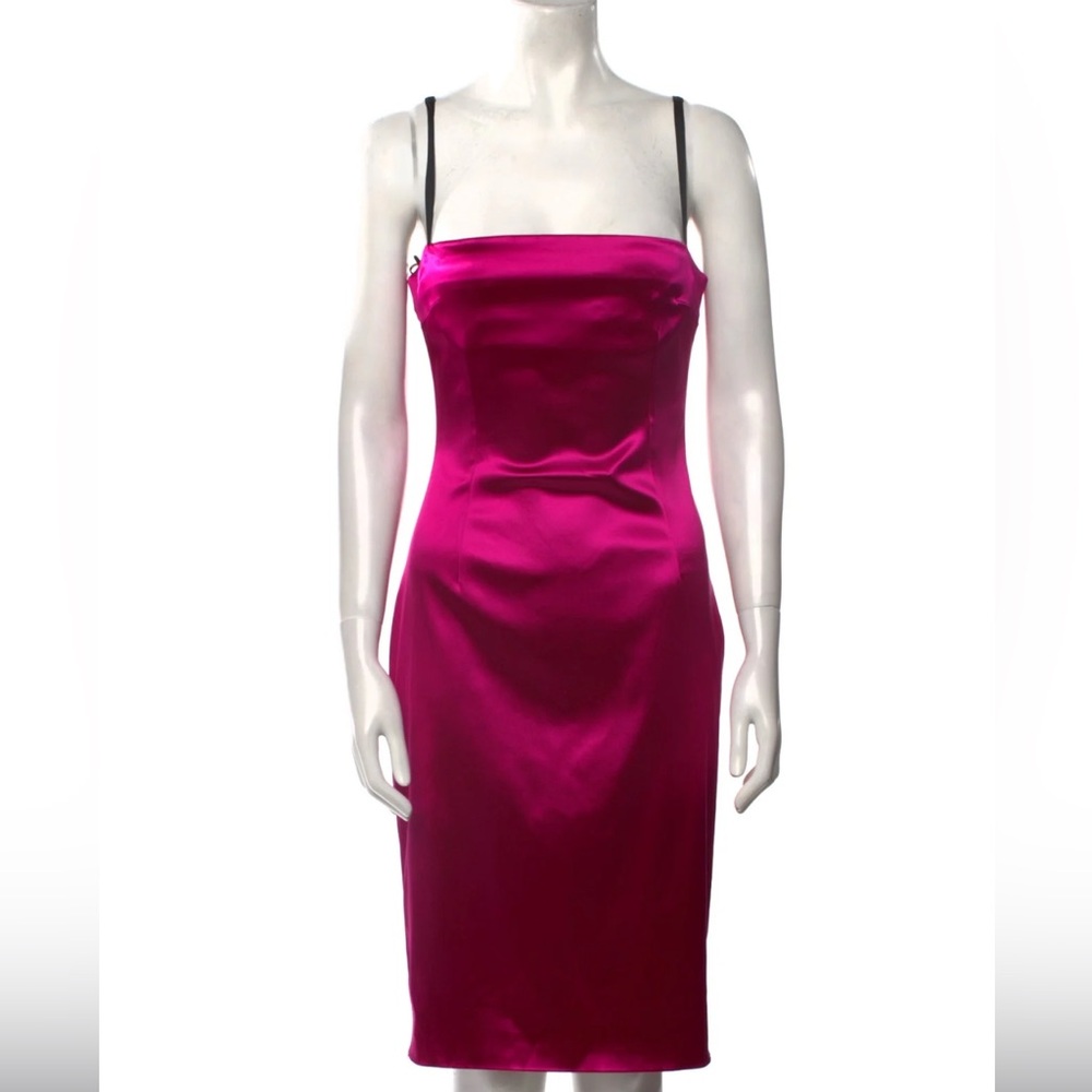 Dolce & Gabbana Satin Pink Dress – IT 44 / US 8 – Elegant & Sexy
